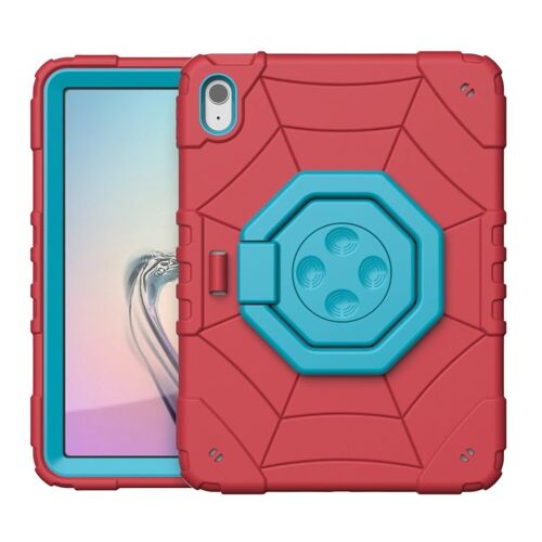 Coque Spider Pour Ipad 11 (11e Génération) Et 10,9 (10e Génération) 2022/2025 Avec Poignée De Soulagement De Stress - Rouge Bleu