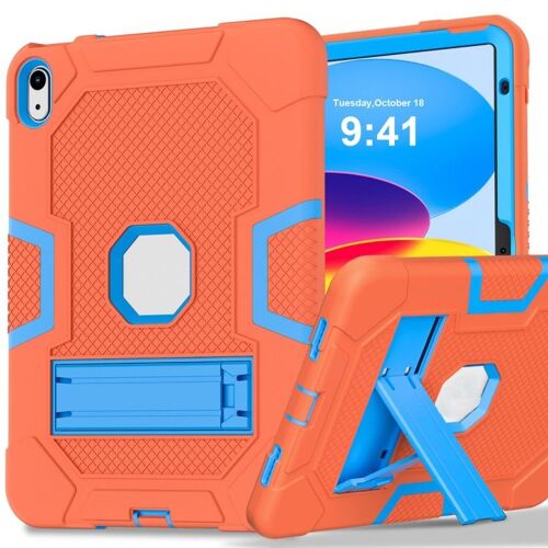 Coque En Silicone Robot Pour Ipad 11 (11e Génération) Et 10,9 (10e Génération) 2022/2025 - Orange Bleu