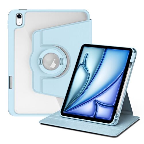 Housse En Cuir Détachable 360° Pour Ipad Air 13 (2024/2025) - Bleu Glacier