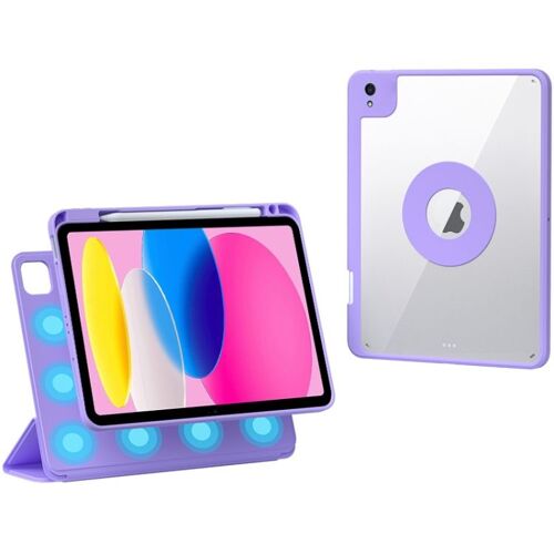 Étui En Cuir Rotatif Magnétique Détachable Pour Ipad 11 (11e Génération) / 10,9 (10e Génération) 2022/2025 Avec Emplacement Pour Stylo - Violet