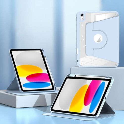 Étui En Cuir Magnétique Pour Ipad 11 (11e Génération) Et 10,9 (10e Génération) 2022/2025 Avec Emplacement Pour Stylo - Bleu Ciel