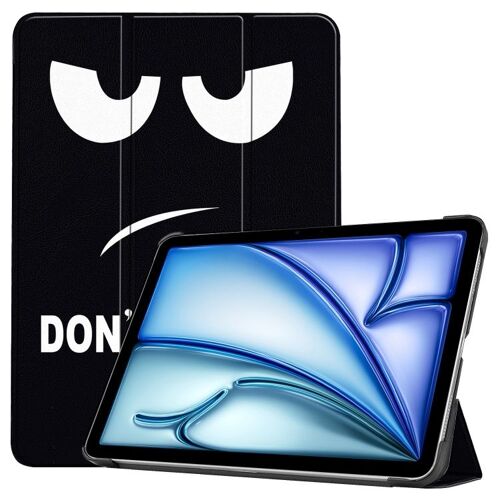 Housse En Cuir 3-Fold Pour Ipad Air 13 (2024/2025) - Design Custer - Grands Yeux Moi