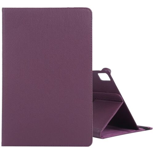 Housse En Cuir Litchi Pour Ipad Pro 13 2024 Avec Rotation 360° Et Support - Violet