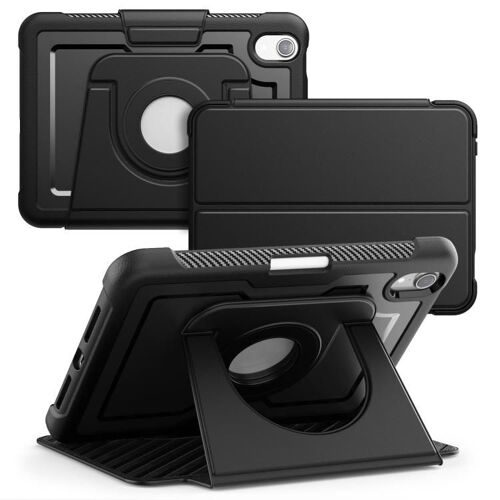 Étui En Cuir Avec Support Magnétique Rotatif Pour Ipad Mini 2024 / Mini 6 - Noir