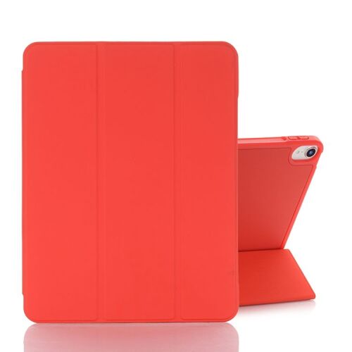 Coque En Cuir Avec Sticker Arrière Pour Ipad Mini 6, Support Tri-Fold - Rouge