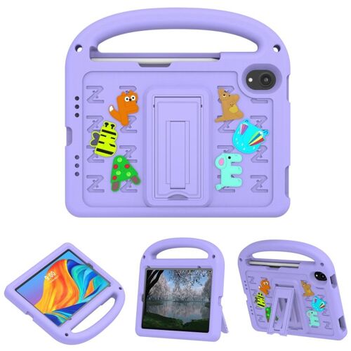 Coque Eva Antichoc Pour Ipad Mini 6 / Mini 2024 - Dessin Animé Moineau - Taro Violet