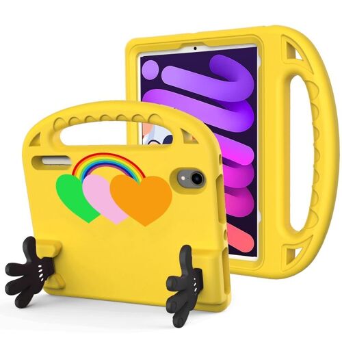 Coque En Eva Pour Ipad Mini 2024 / Mini 6 - Support De Paume Compact - Jaune