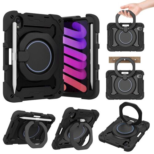 Coque En Silicone Et Pc Contrastée Pour Ipad Mini 2024 / Mini 6 - Noir