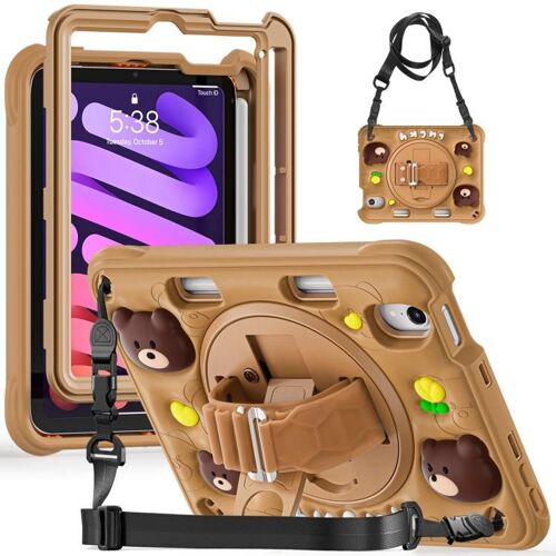 Étui Hybride En Silicone Pc Avec Support Rotatif Pour Ipad Mini 2024 / Mini 6 -