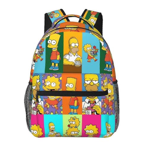 Sac a dos Simpsons pour ordinateur portable, sac de voyage, de randonnee, tendance, decontracte, cartable, sac a bandouliere imprime pour adulte, uji8982