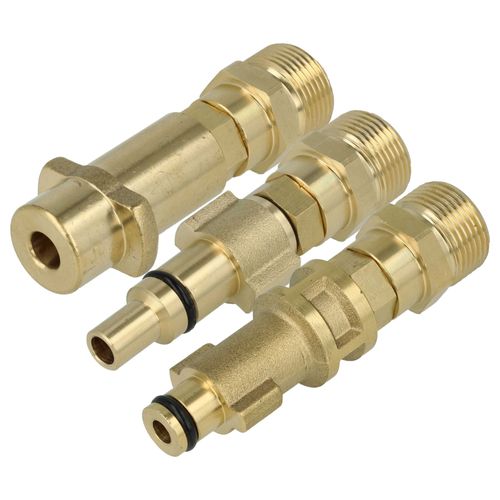 vhbw 3x Adaptateur en kit vers filetage M22 compatible avec Lavor ONE 120, PLUS 130, Extra 135 nettoyeur haute-pression - Raccord rapide