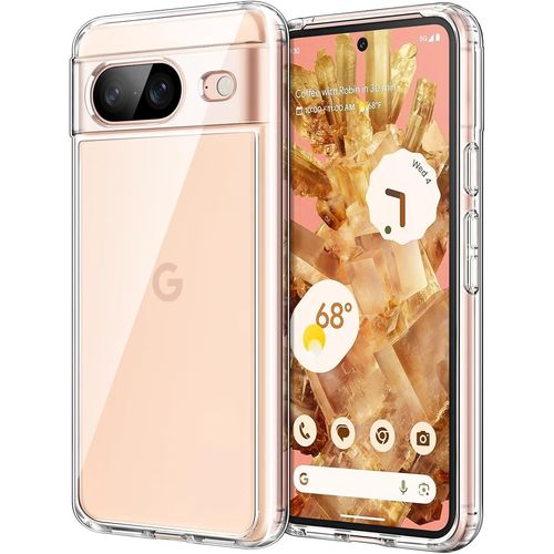 CAUC-Coque pour Google Pixel 8 6,2 Pouces 2023, Anti-Jaunissement Étui de Protection Antichoc, Housse Anti-Rayures Dos PC Dur (Transparente)