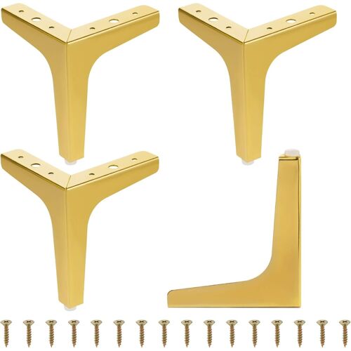 Lot de 4 pieds de meuble en métal, 13 cm