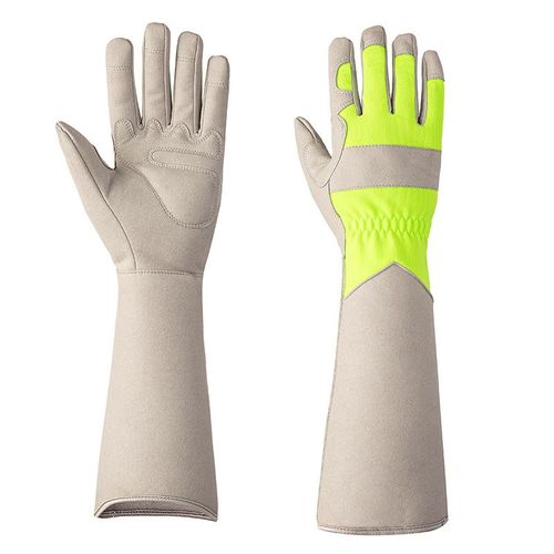 Gants de jardinage en cuir pour rosiers, verts, 45 cm, pour femmes, gants professionnels allongés, pour tailler les rosiers, pour mamans et grands-mères, cadeaux de jardinage