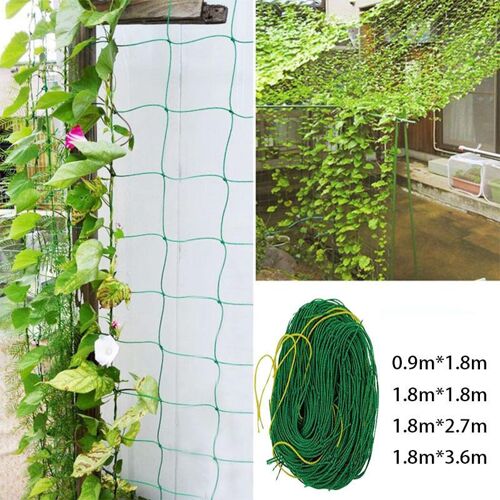 Filet d'escalade pour plantes grimpantes, melon, pétunia, fleurs grimpantes, corde d'escalade 1,8 m x 1,8 m