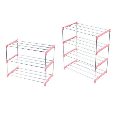 Étagère À Chaussures Empilable À 4 Niveaux, Légère, Pour Entrée, Couloir Et Placard (Poudre)