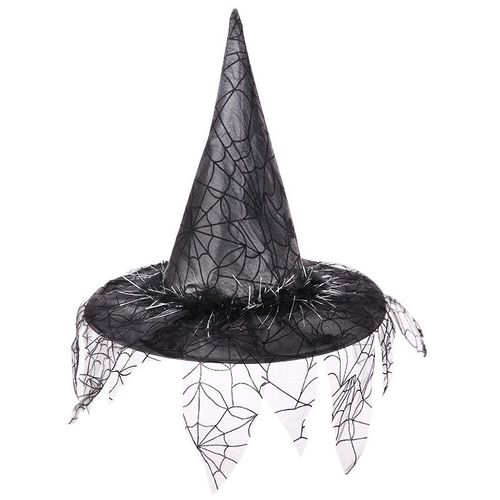Chapeau D'halloween En Dentelle Pour Fête Cosplay Unisexe, Chapeau De Sorcière En Toile D'araignée, Décontracté, Cadeau De Noël, Casquette Pour Adulte