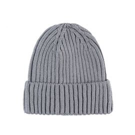 Bonnet En Laine Gris Tricoté Pour Adulte