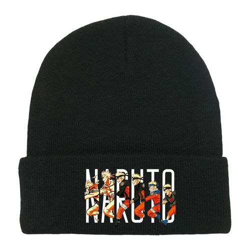 Bonnet Tricoté Naruto Imprint Simple Trend Noir Hip-Hop Curlin