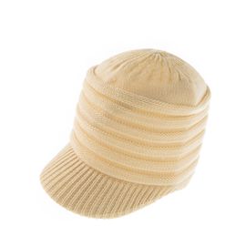Bonnet Tricoté Pour Enfant Avec Languette Plate, Couleur Unie, Bébé