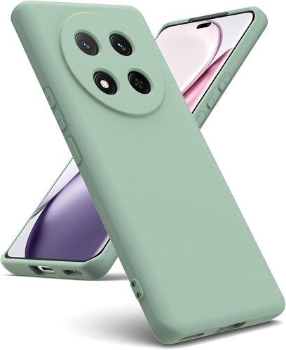 KALANKA-- Coque Compatible avec Honor Magic 7 Lite 5G, [Coque Silicone Liquide] [Intérieur Microfibre] Souple Étuis en Caoutchouc Housse Antichoc Protection Bumper - Matcha