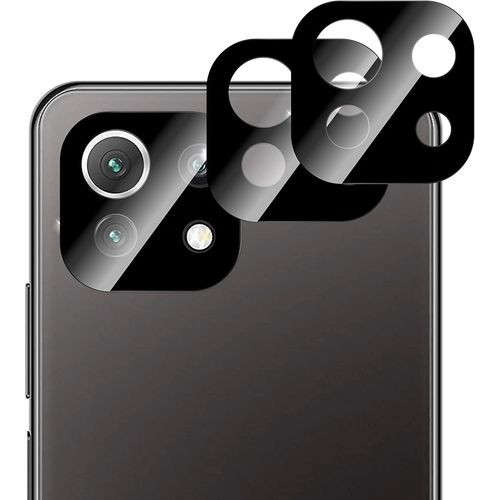 Kal-Caméra Arrière Protection Pour Xiaomi Mi 11 Lite/Mi 11 Lite 5g / Mi 11 Lite 5g Ne [2 Pièces] Protecteur En Verre Trempé D'objectif De Caméra Noir