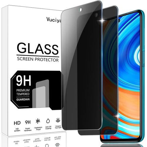 Kal-Lot De 2 Protection Écran Anti-Espion Pour Xiaomi Redmi Note 9 Pro / 9s / 9 Pro Max Verre Trempé 9h Dureté Vitre Film Résistant Aux Rayures Anti-Shatter Anti-Fingerprin Bubble Proof