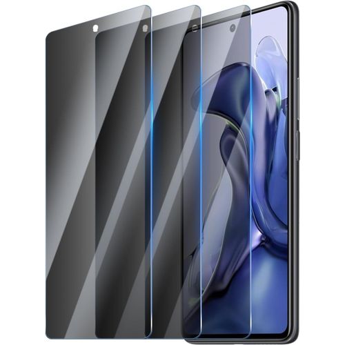 KAL-3 Pièces Verre Trempé Anti-Espion Pour Xiaomi 11T/11T Pro 6,67 Pouces, Film Protection D'Écran Contre Les Rayures, Sans Bulles, Dureté 9H Glass