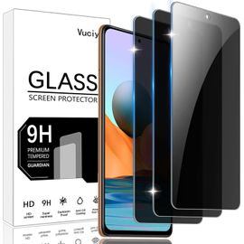 Kal-Lot De 3 Verre Trempé Compatible Avec Xiaomi Redmi Note 10 Pro/Note 10 Pro Max Anti-Espion Protection Écran 9h Dureté Vitre Film Résistant Aux Rayures Hd Ultra Transparent