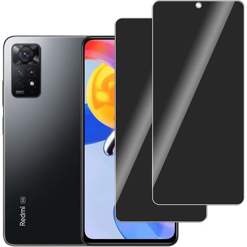 Kal-2 Pièces, Confidentialité Protecteur D'écran Verre Pour Xiaomi Redmi Note 11 Pro, Sans Bulles, Anti Rayures, 9h Dureté Anti Espion Verre Trempé Protection Écran Pour Xiaomi Redmi Note 11 Pro