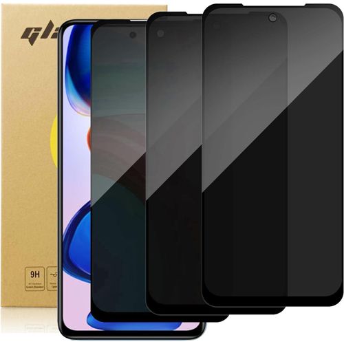 KAL-3 Pack Verre Trempé Anti Espion Pour Xiaomi Redmi Note 11 Pro, Dureté 9H Couverture Complète Film En Verre Trempé Protecteur D'Écran De Confidentialité Redmi Note 11 Pro [Déverrouillage Du Visage