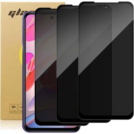 Kal-3 Pack Verre Trempé Anti Espion Pour Xiaomi Redmi Note 10, Dureté 9h Couverture Complète Film En Verre Trempé Protecteur D'écran De Confidentialité Redmi Note 10 [Déverrouillage Du Visage]