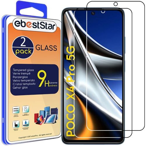 KAL-- Verre Trempé X2 Pour Xiaomi Poco X4 Pro 5G, Vitre Protection, Film Anti Casse, Anti Rayures, Sans Bulles