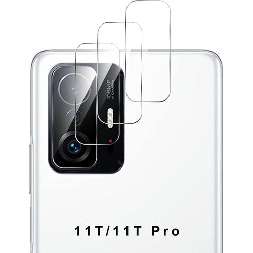TRAHOO-Caméra Arrière Protecteur pour Xiaomi 11T/Xiaomi 11T Pro, [Lot de 3] 2.5D Verre Trempe [Ultra-Mince] [N'affecte Pas l'imagerie] Protection écran Camera pour Xiaomi 11T/Xiaomi 11T Pro