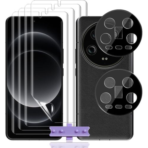 Pack Xiaomi 14 Ultra ¿ 4 Protège-Écrans Tpu Auto-Réparants 0,26 Mm + 2 Verres Trempés Pour Objectif, Anti-Rayures Et Haute Transparence