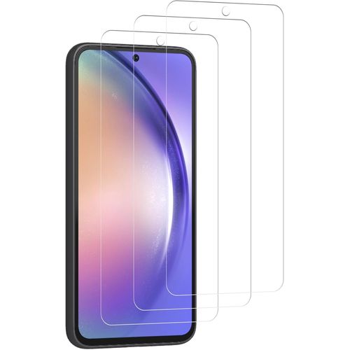 Verre Trempé Pour Samsung Galaxy A54, 3 Pièces Ecran De Verre [Anti Rayures][Sans Bulless][Haute Sensibilité][Dureté 9h] Film Protection