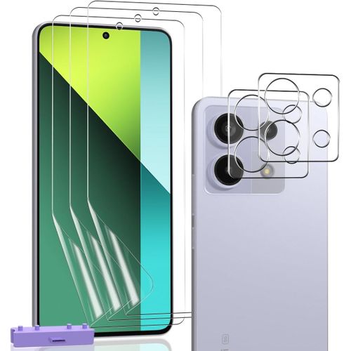 Protection Écran Xiaomi Redmi Note 13 Pro 5g - 3 Films Tpu Flexibles + 2 Verres Trempés Caméra, Transparent Hd, Anti-Rayures, Auto-Réparant Et Oléophobe