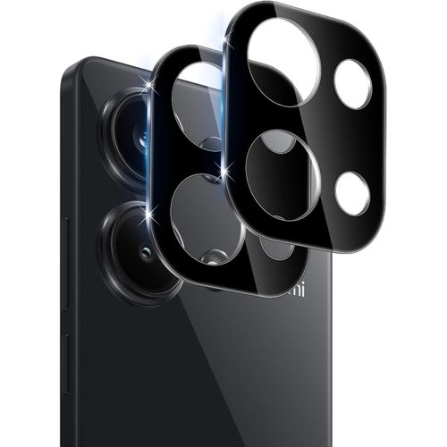 Kal-Pour Xiaomi Redmi Note 13 Pro 4g Protection Caméra, 2 Pièces 9h Dureté Ultra Hd Film Verre Trempé, Sans Bulle Anti-Rayures Ultra Résistant Film Caméra Protection Écran -Noir