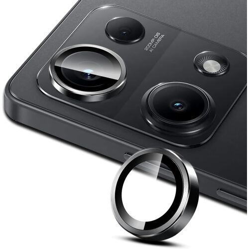 Cam¿¿ra Arri¿¿re Protecteur pour Xiaomi Redmi Note 14S, Individuels M¿¿tal Anneau de Lentille, Protection Objectif en Verre Tremp¿¿ 9H, HD Clair Anti-Rayures Ultra-fin, 1 S¿¿rie - Noir