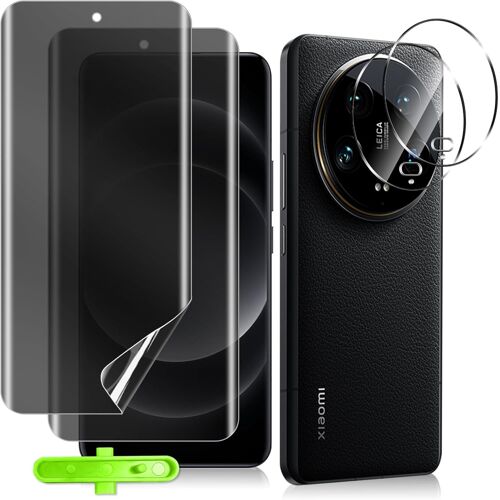 KAL-Privacy Écran Protection Pour Xiaomi 14 Ultra, Film Protecteur Souple Anti-Espion + Verre Trempé Protecteur De Caméra +2 Pièces], Film Tpu Flexible Pour Xiaomi 14 Ultra