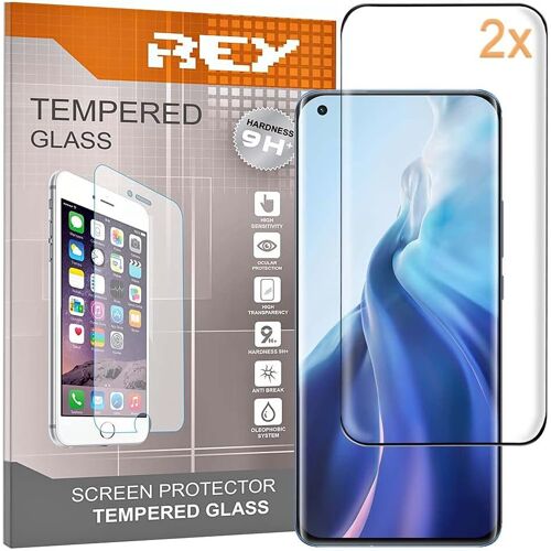 KAL-Lot De 2] Verre Trempé 3D Pour Xiaomi Mi 11 -Mi 11 Ultra, Noir, Protecteur D'Écran Qualité Supérieure, Protection Complète, 3D, 4D, 5D