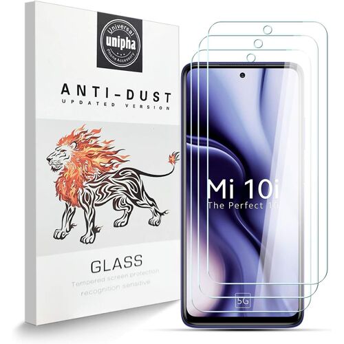 KAL-Verre Trempé Protecteur D'Écran Pour Xiaomi Mi 10I [3 Pièces], Dureté 9H, Haute Définition Sans Bulle, Résistant À La Rayure Film Protecteur Pour Xiaomi Mi 10I