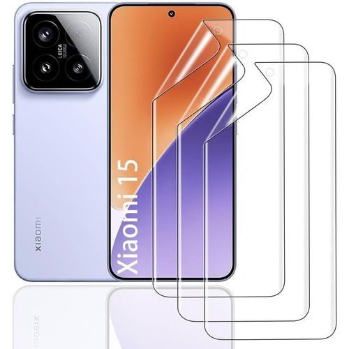 Kal-Films De Protection D'écran Pour Xiaomi 15, 3 Pièces Film Hydrogel Transparent Hd Souple En Tpu Film De Protection D'écran Anti-Rayures, Auto-Réparatrice, Anti-Traces De Doigts