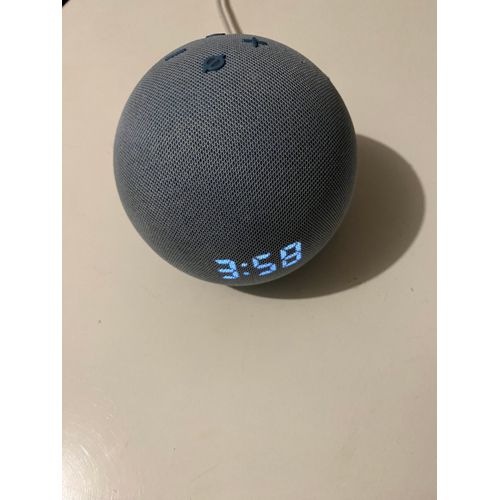 Enceinte Écho Dot Alexa d'Amazone avec Horloge Sans Fil Bleu Gris