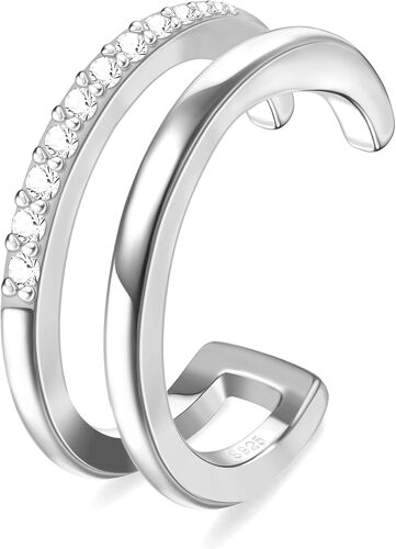 Kal-Boucles D'oreilles Manchette En Argent Sterling 925 Cz Boucles D'oreilles Manchette En Cartilage Helix Non Perçantes Boucles D'oreilles Manchettes Conques Pour Femmes