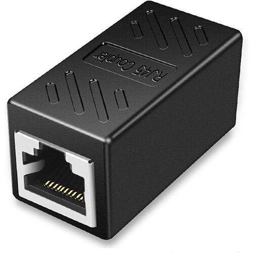 KAL-Raccord Rj45 Femelle Vers Femelle Adaptateur Pour Câble Réseau Rj45, Raccord Réseau, Connexion Câble Internet, Type 8P8C, Blindé De Couleur Noire, Convient Pour Câbles Cat6 Et Cat7