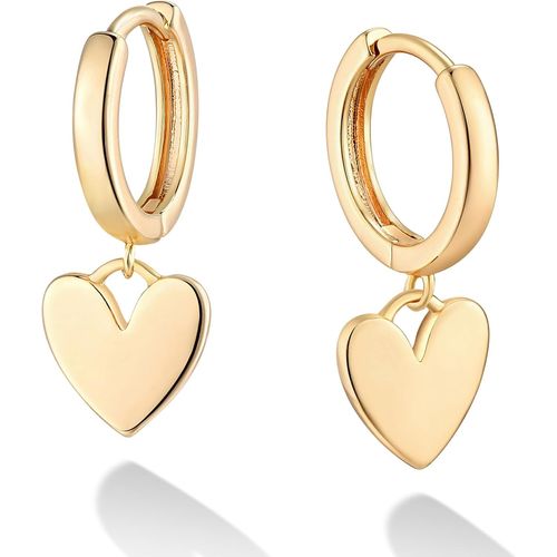 Tianyi-Boucles D'oreilles En Or Pour Femme - Perles Délicates - Boucles D'oreilles Pour Cartilage Huggie - Hypoallergéniques - Plaqué Or 18 Carats - Bijou Fantaisie Pour Femmes Et Filles