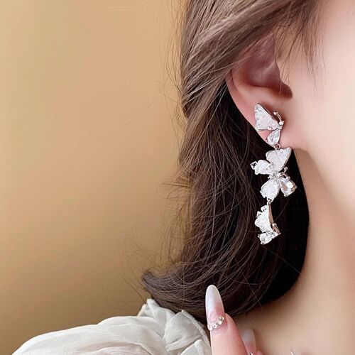 Tianyi-Boucles D'oreilles Pendantes Papillon Boho Boucles D'oreilles Pendantes Papillon Vintage En Émail Boucles D'oreilles Pendantes Grosses Perles Bijoux Pour Femmes Et Filles