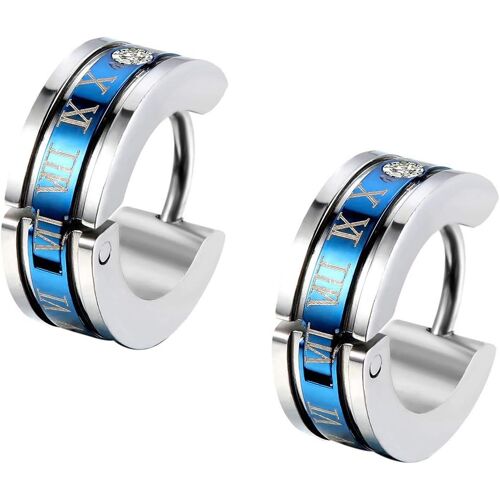 Kal-Boucles D'oreilles Créoles En Acier Inoxydable Pour Homme Et Femme