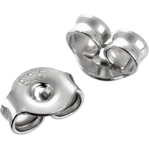Kal-1 Paire En Argent Sterling 925 Rhodié. Largeur : 4,2mm Contre-Clous Bouchons D'oreilles Pousettes Butterfly Trou De Fermeture : 1,1mm 8080